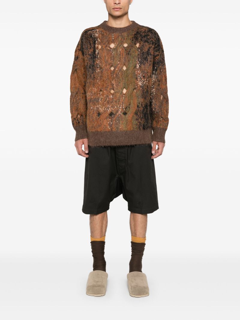 Gradient Distressed Sweater