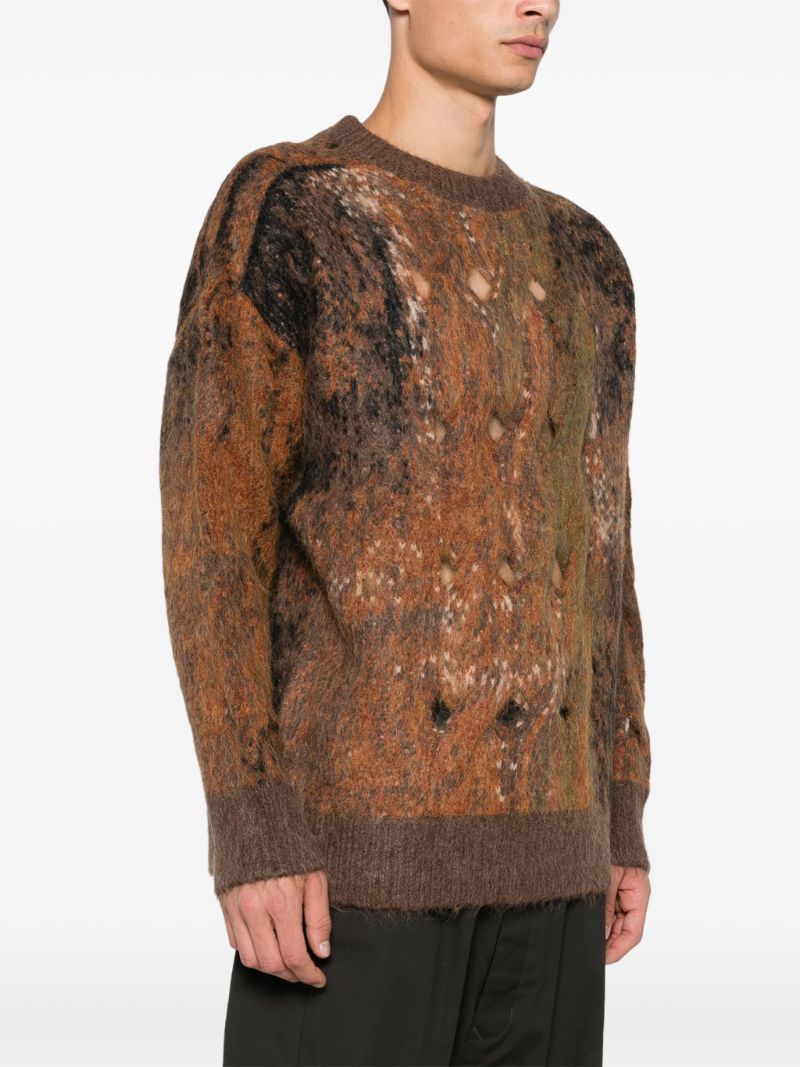 Gradient Distressed Sweater