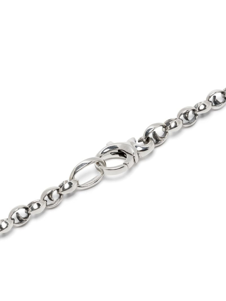Sterling Silver Inline Razer Tag Necklace