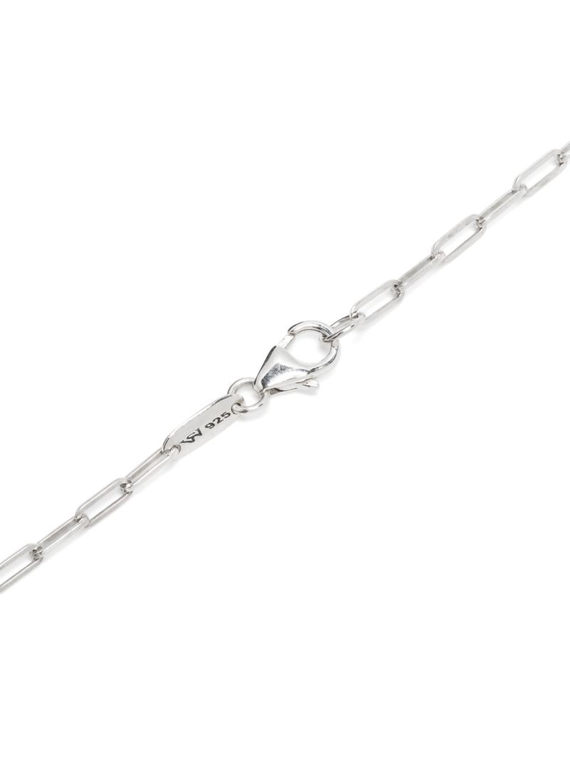 Sterling Silver New Cross Black Diamond Necklace