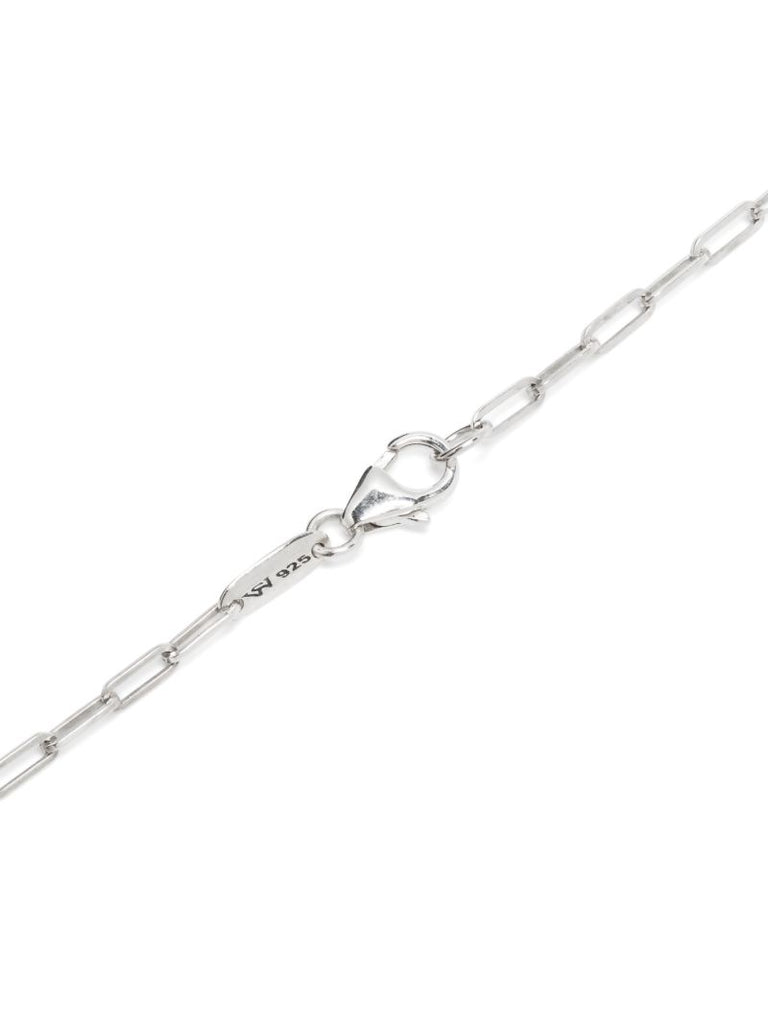 Sterling Silver New Cross Black Diamond Necklace