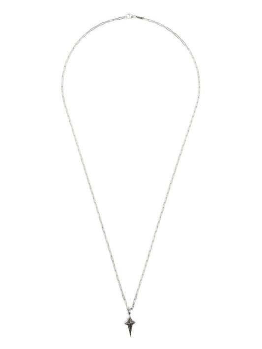 Sterling Silver New Cross Black Diamond Necklace