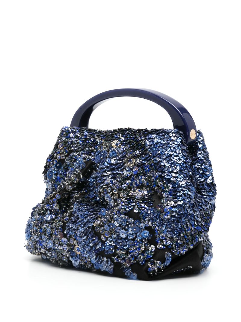 Blue Sequinned Mini Bag