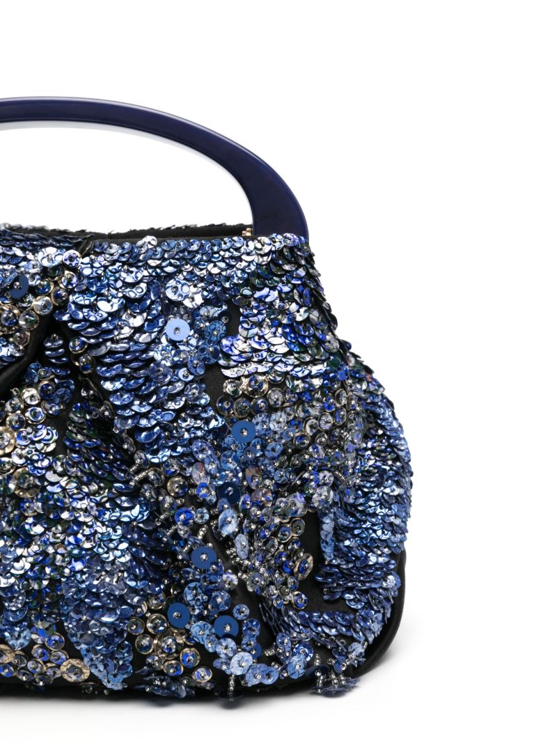 Blue Sequinned Mini Bag