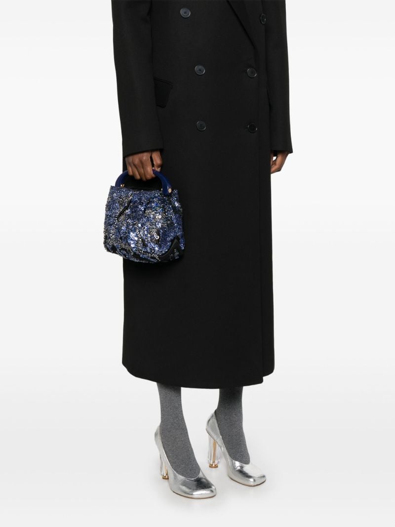 Blue Sequinned Mini Bag