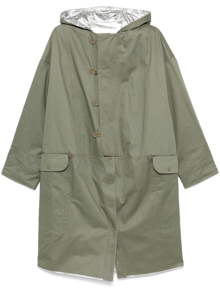 Green Reversible Parka Coat