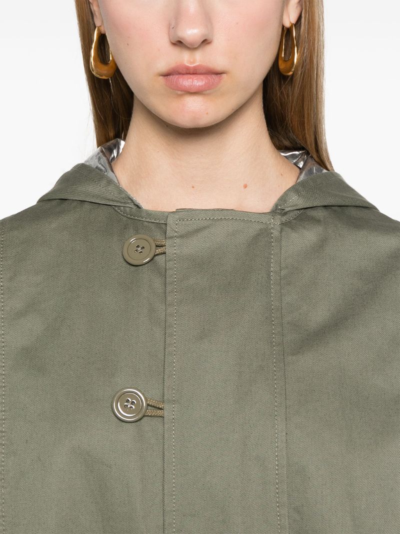 Green Reversible Parka Coat