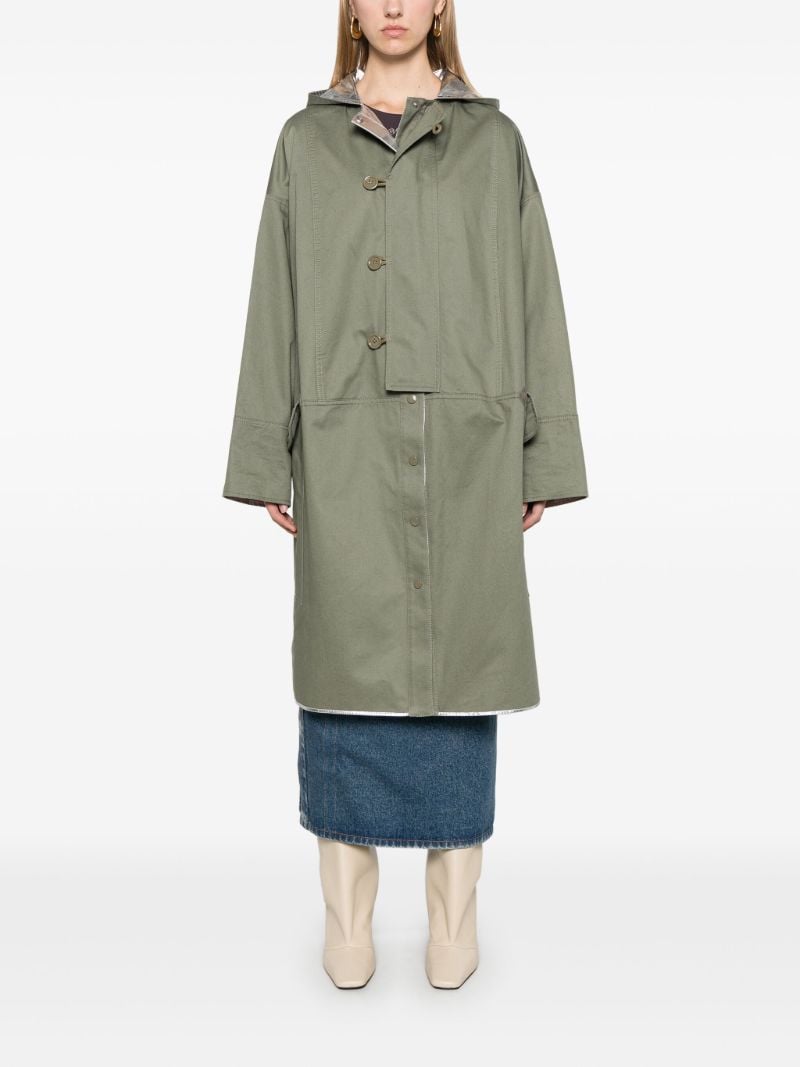 Green Reversible Parka Coat