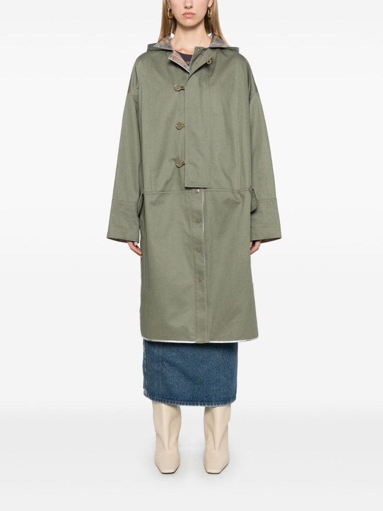 Green Reversible Parka Coat