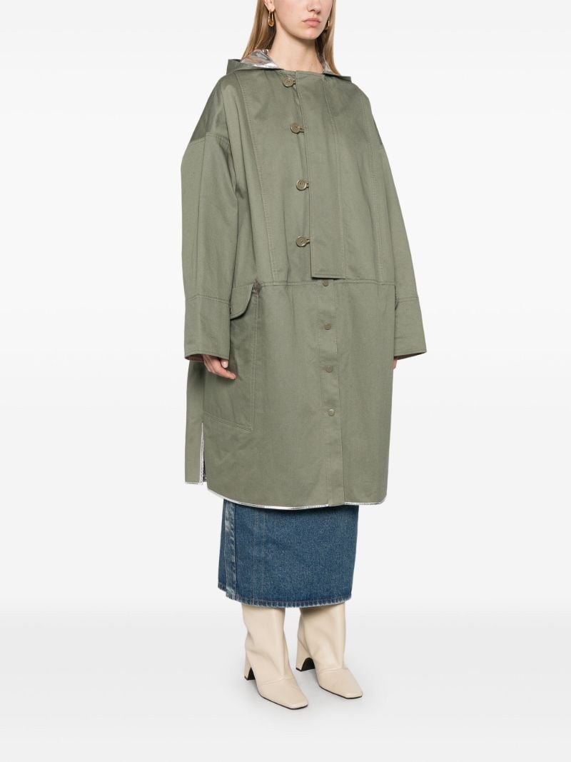 Green Reversible Parka Coat