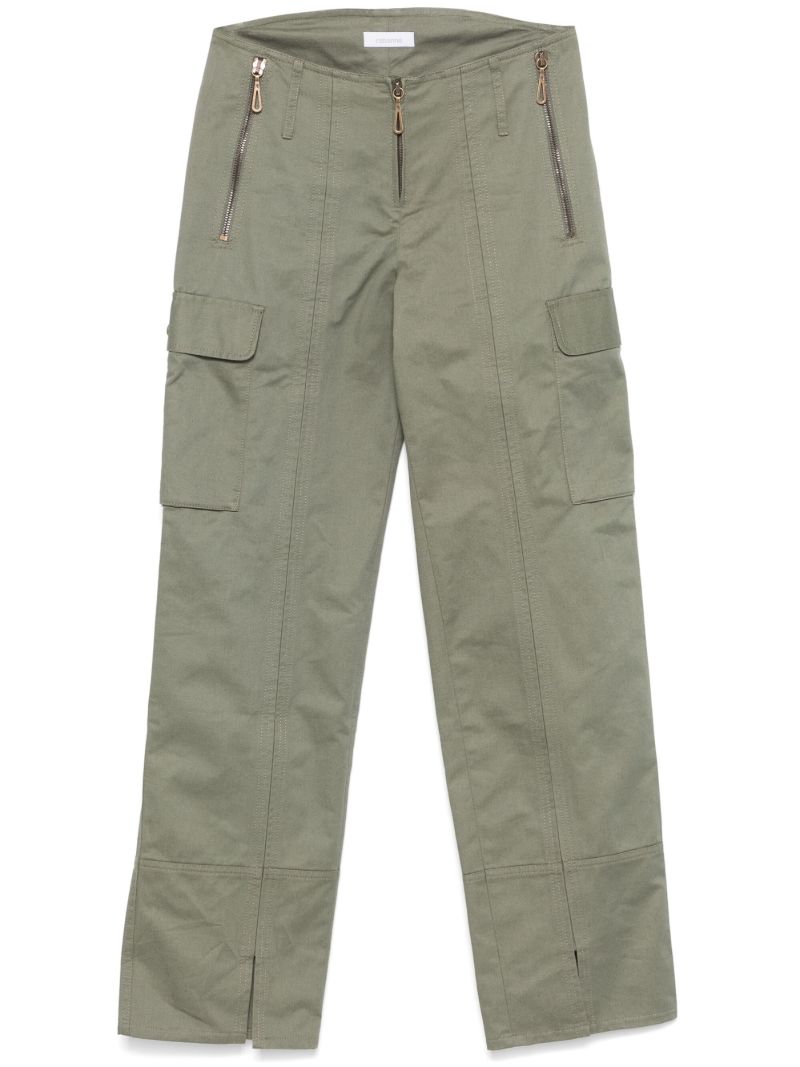 Decorative Zip Straight-legged Trousers