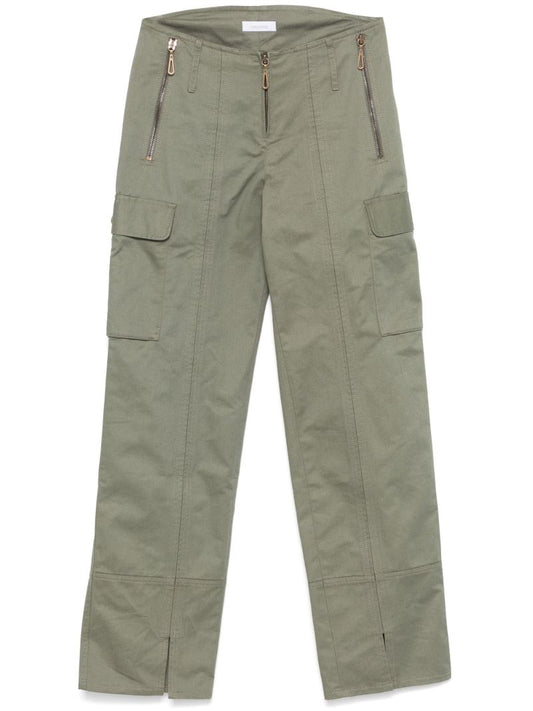 Decorative Zip Straight-legged Trousers