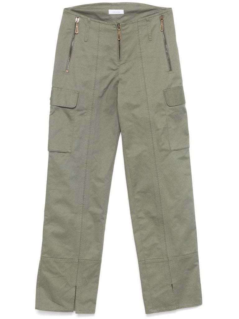 Decorative Zip Straight-legged Trousers