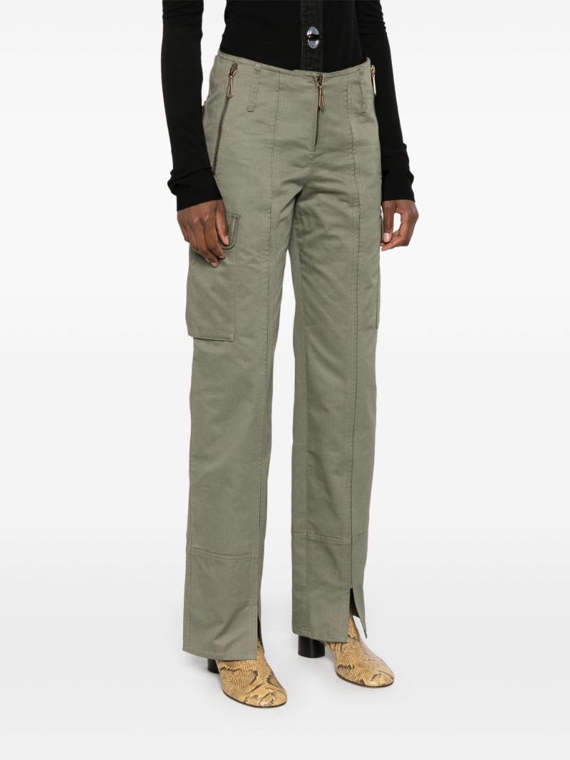 Decorative Zip Straight-legged Trousers