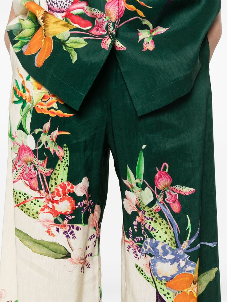 Floral Print Palazzo Trousers