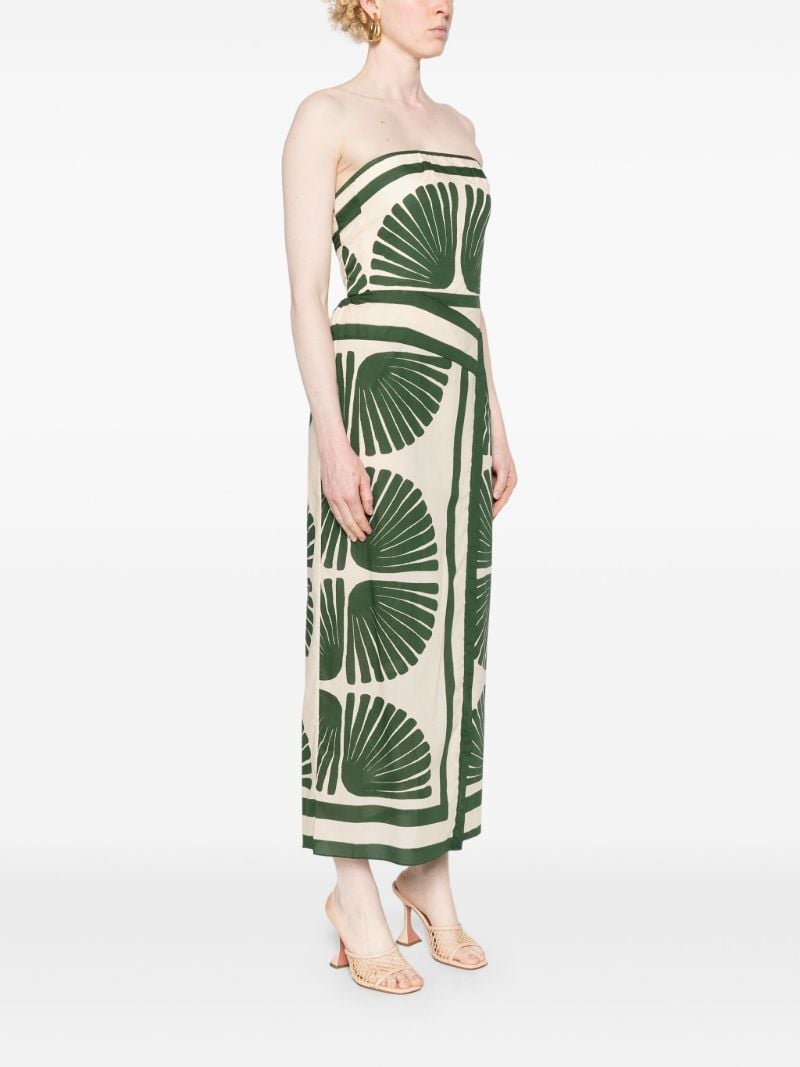 Neutral Ancient Peru Midi Dress