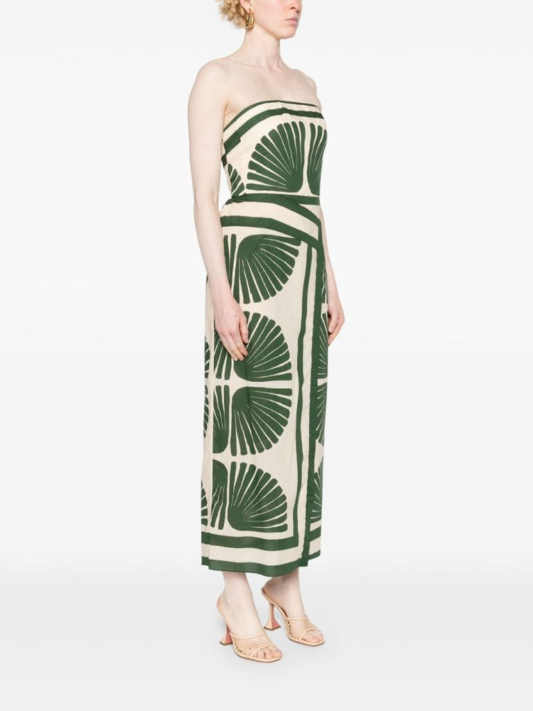Neutral Ancient Peru Midi Dress