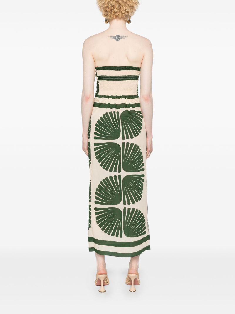 Neutral Ancient Peru Midi Dress