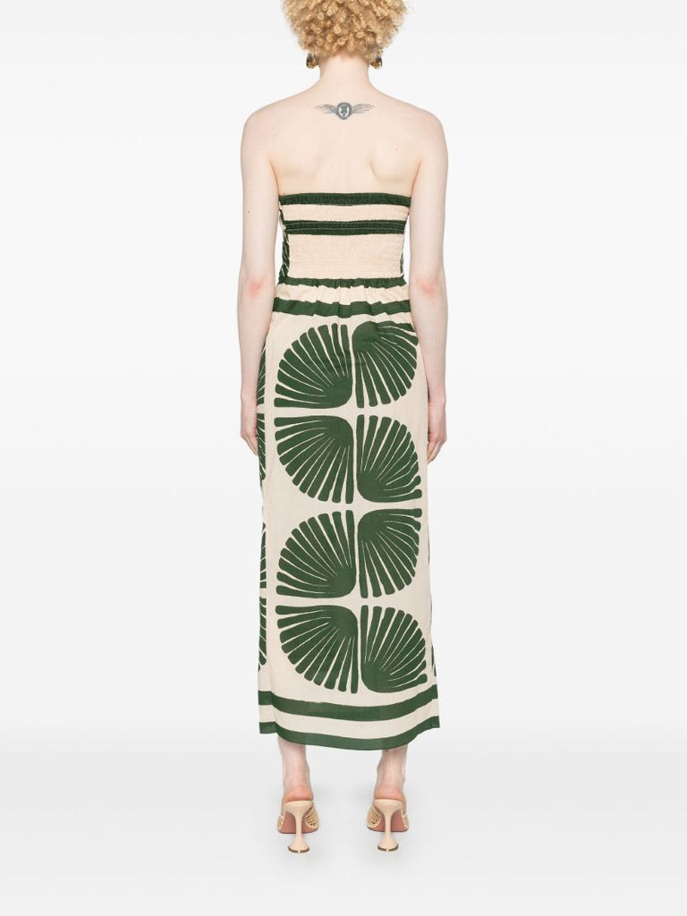 Neutral Ancient Peru Midi Dress