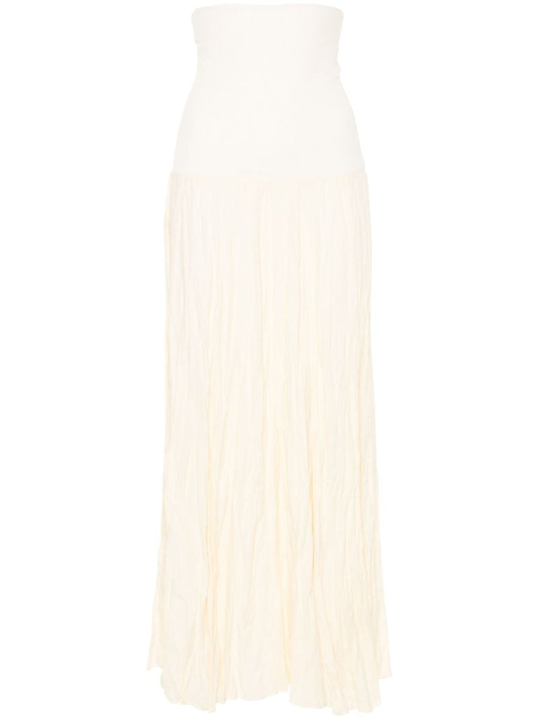 Neutral Light and Sound Organic Linen Maxi Skirt