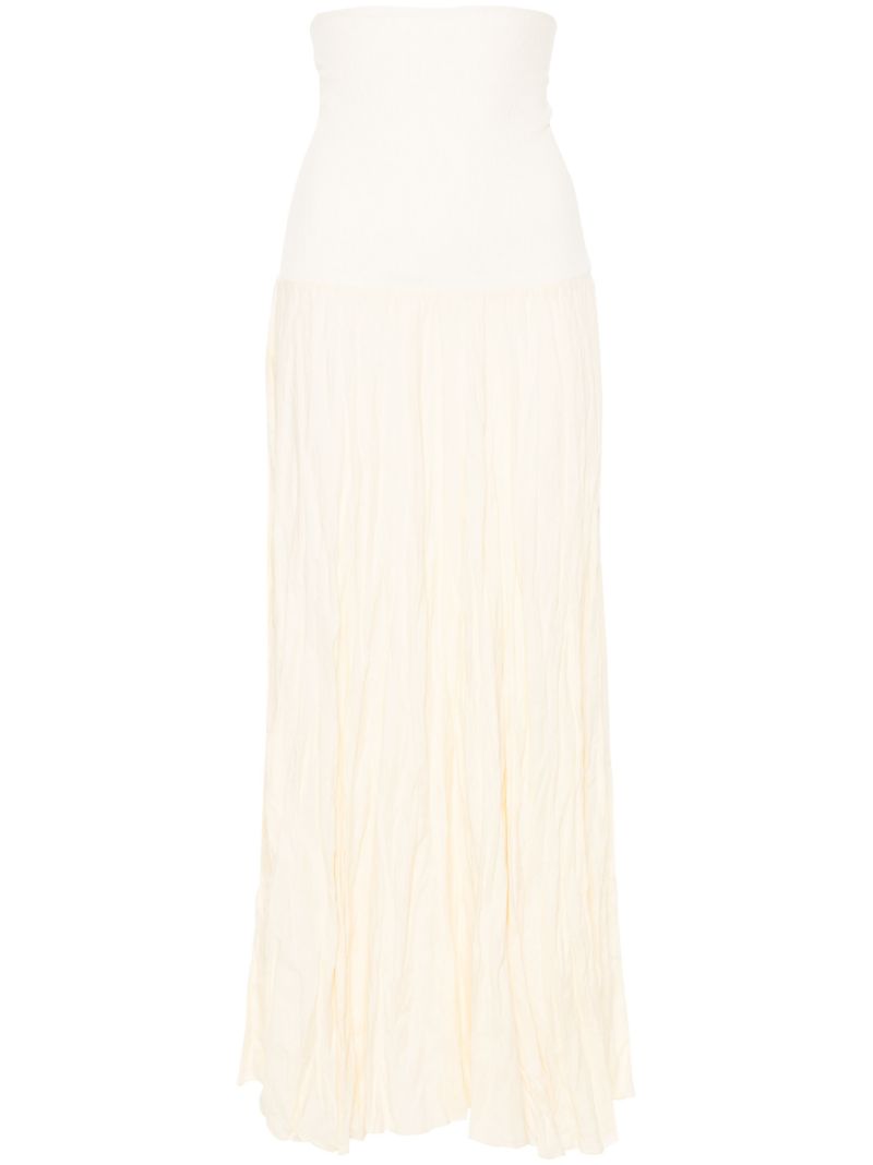 Neutral Light and Sound Organic Linen Maxi Skirt