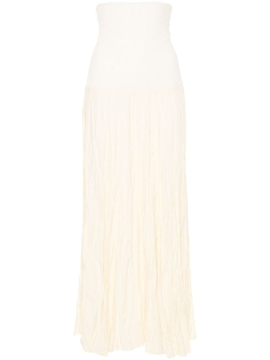 Neutral Light and Sound Organic Linen Maxi Skirt