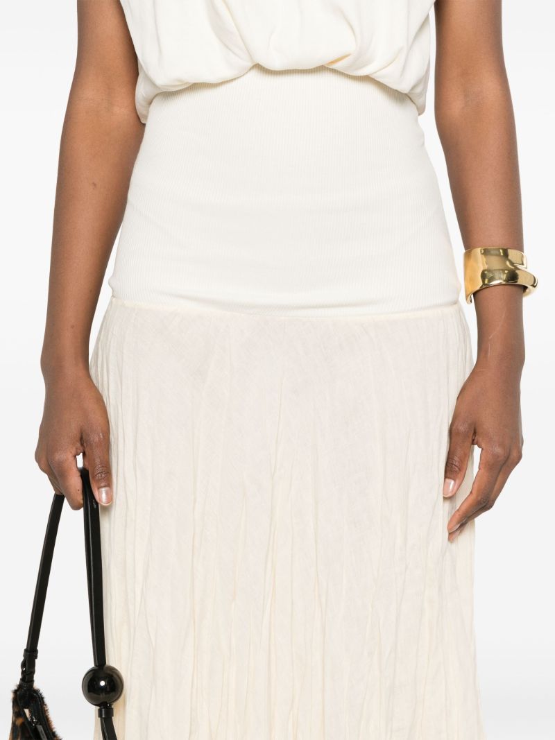 Neutral Light and Sound Organic Linen Maxi Skirt