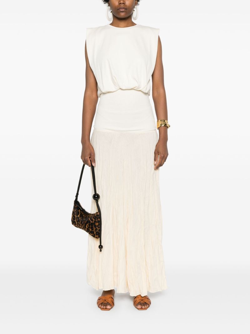 Neutral Light and Sound Organic Linen Maxi Skirt