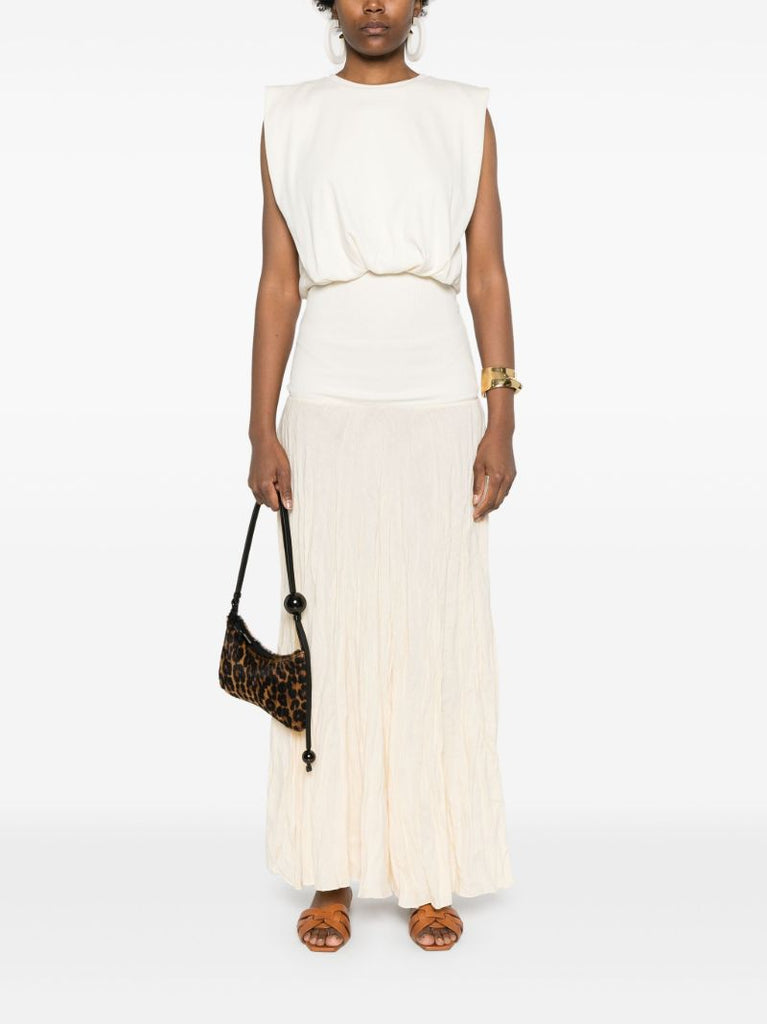 Neutral Light and Sound Organic Linen Maxi Skirt
