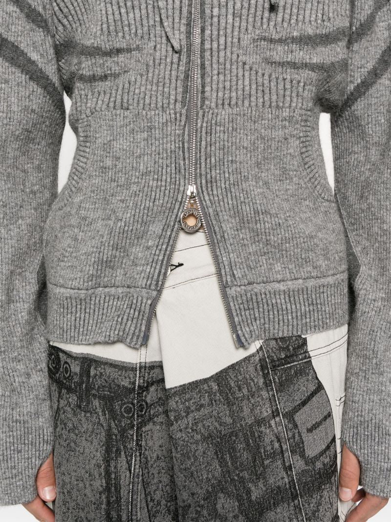 Intarsia-knit Hoodie