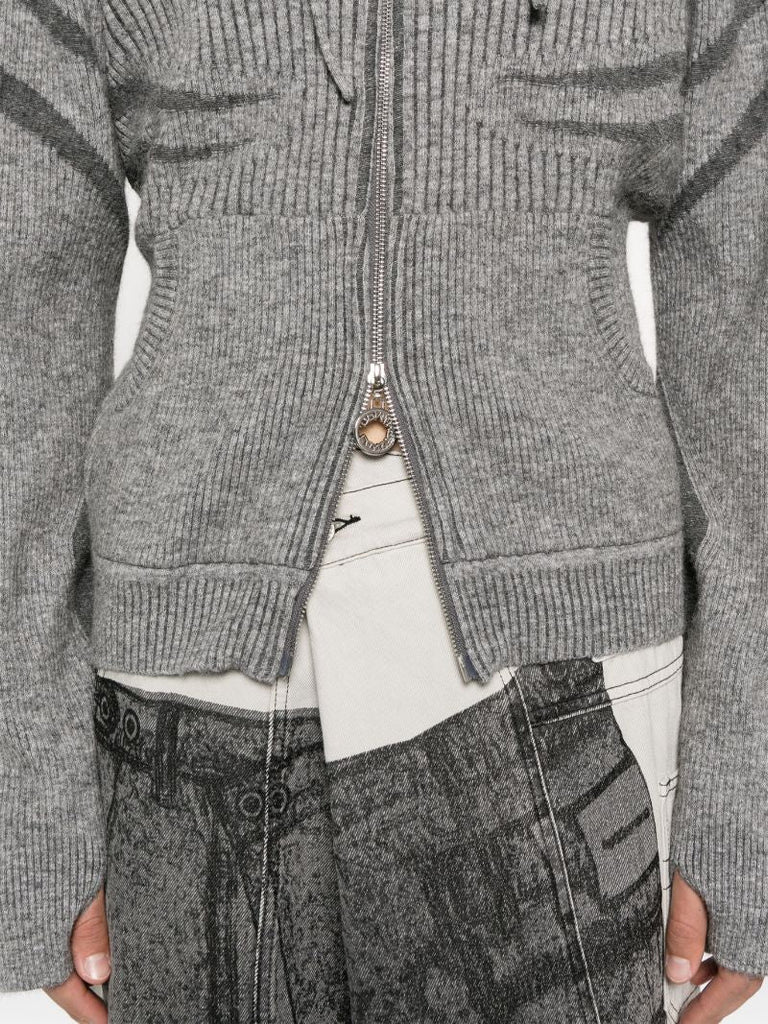 Intarsia-knit Hoodie