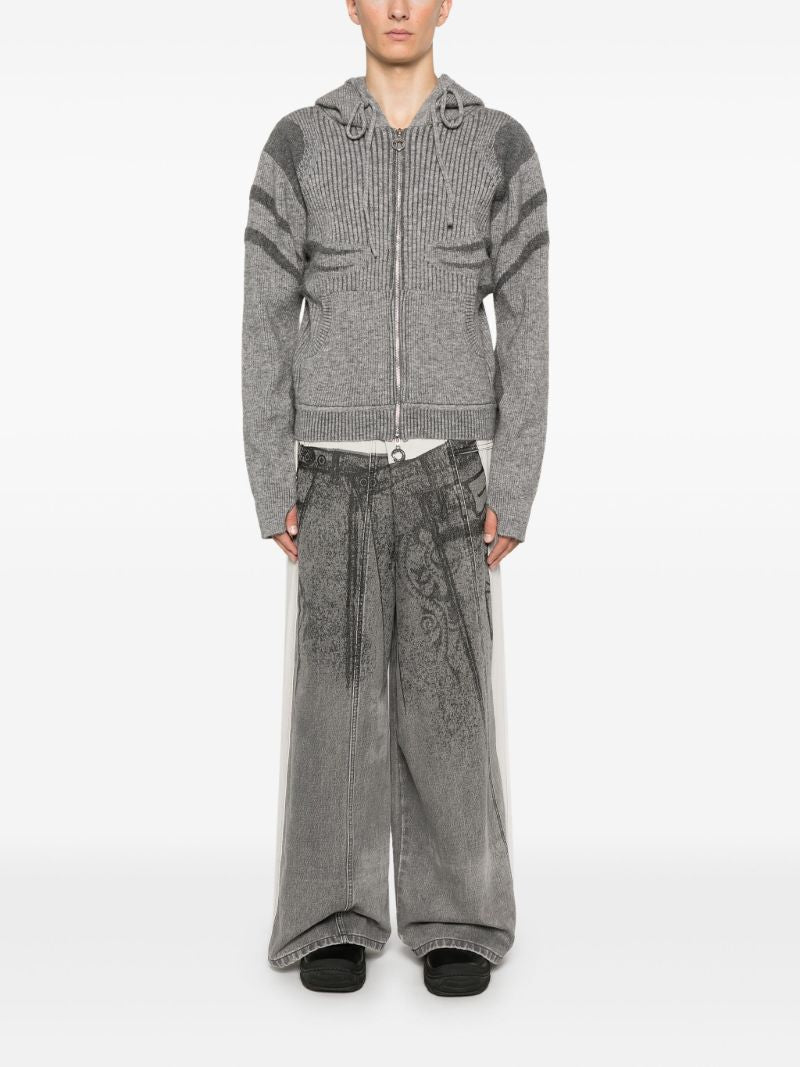 Intarsia-knit Hoodie