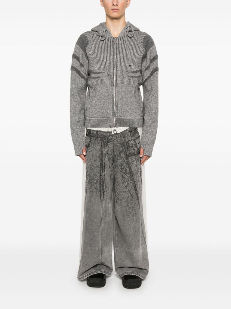 Intarsia-knit Hoodie