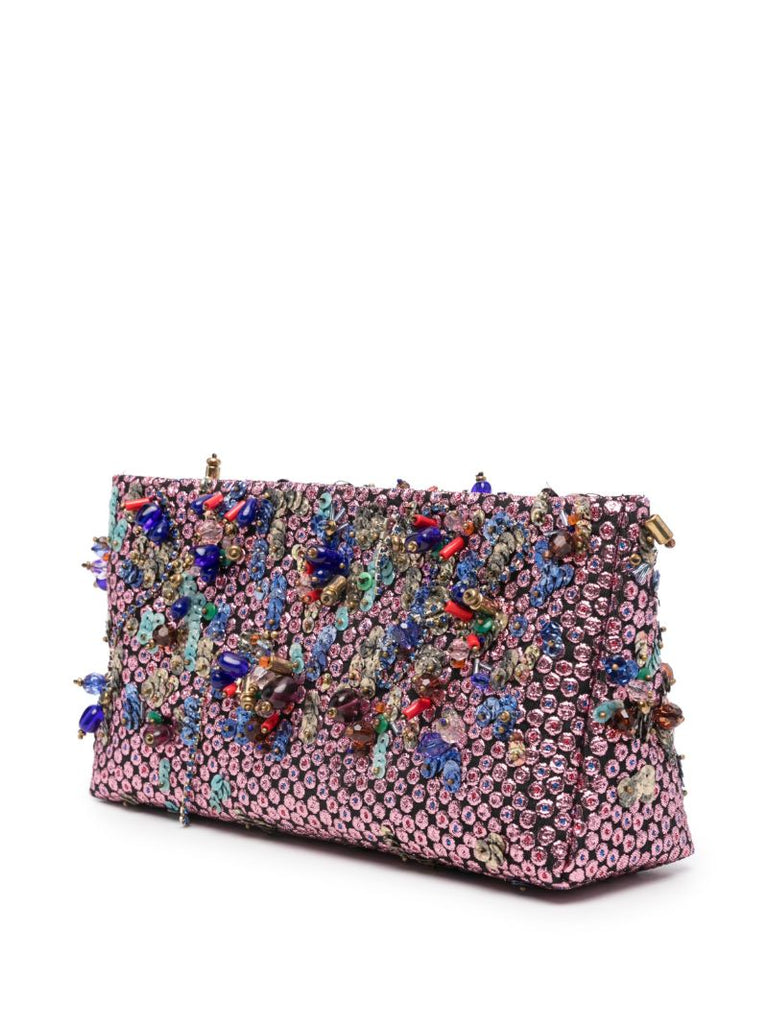 Pink Sequinned Clutch Bag