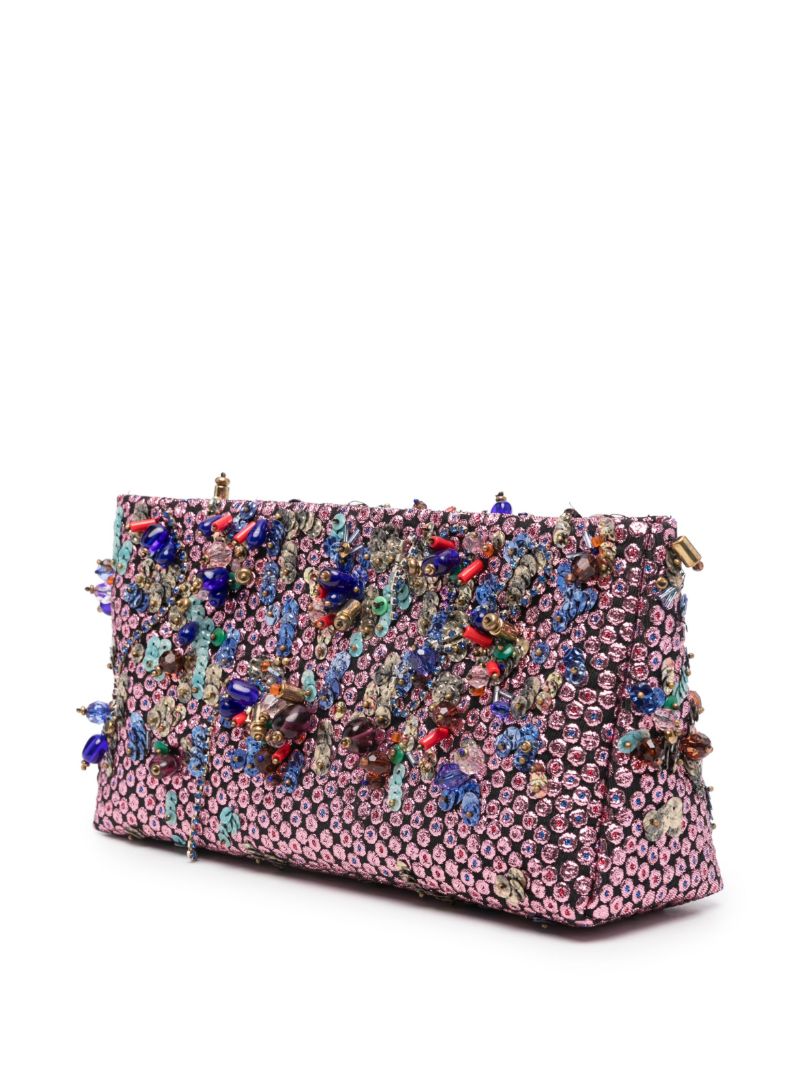 Pink Sequinned Clutch Bag
