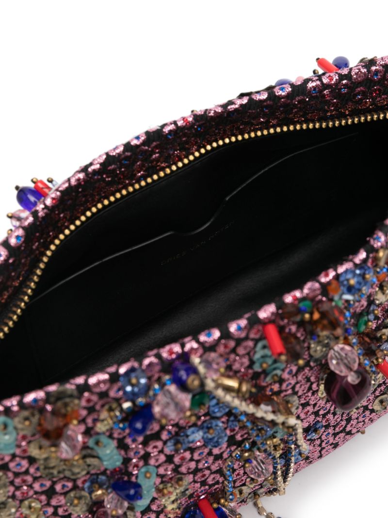 Pink Sequinned Clutch Bag