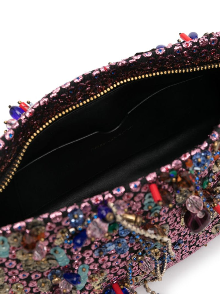 Pink Sequinned Clutch Bag