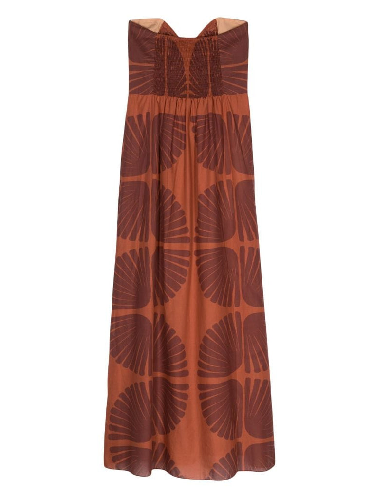 Brown Mother of All Waters Cotton Dress