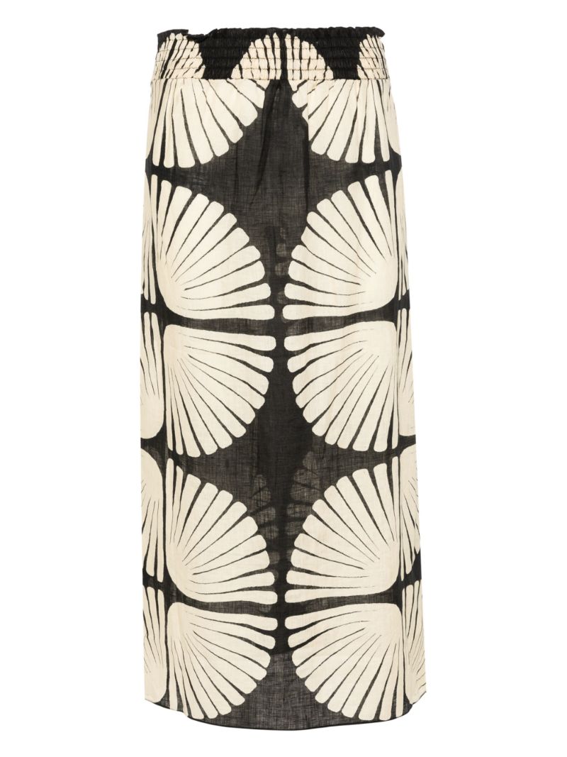 Black Aura AmazÃ_x0083_Â³nica Linen Skirt