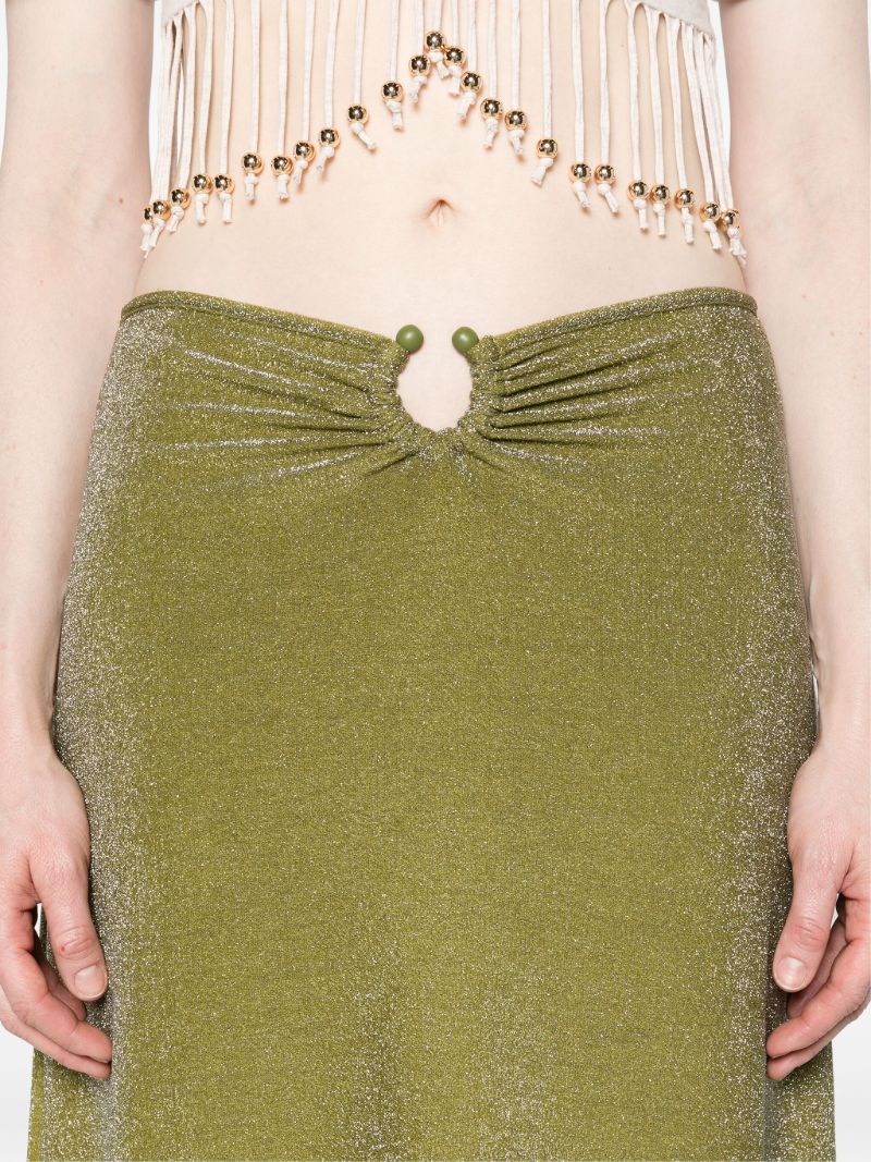 Green Rainstorm Maxi Skirt