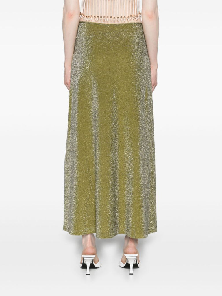 Green Rainstorm Maxi Skirt