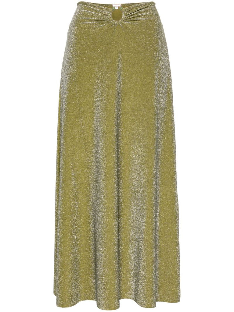 Green Rainstorm Maxi Skirt