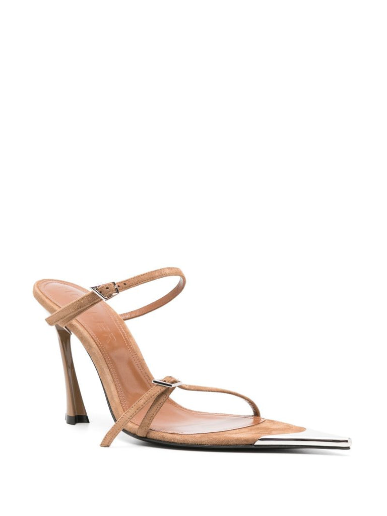 Brown Fang 95 Leather Mule Sandals