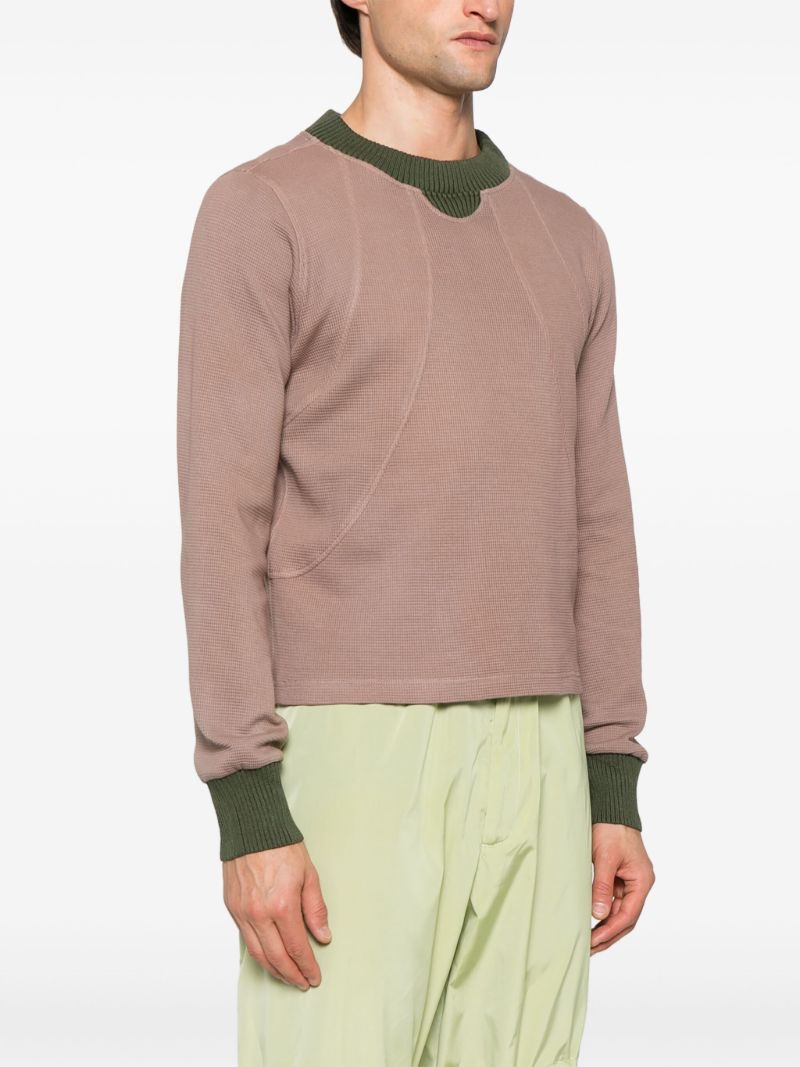 Waffle-texture Sweatshirt