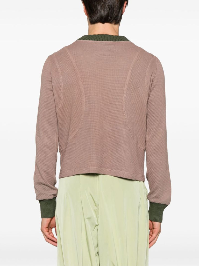 Waffle-texture Sweatshirt