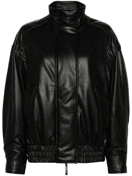 Faux-leather Bomber Jacket