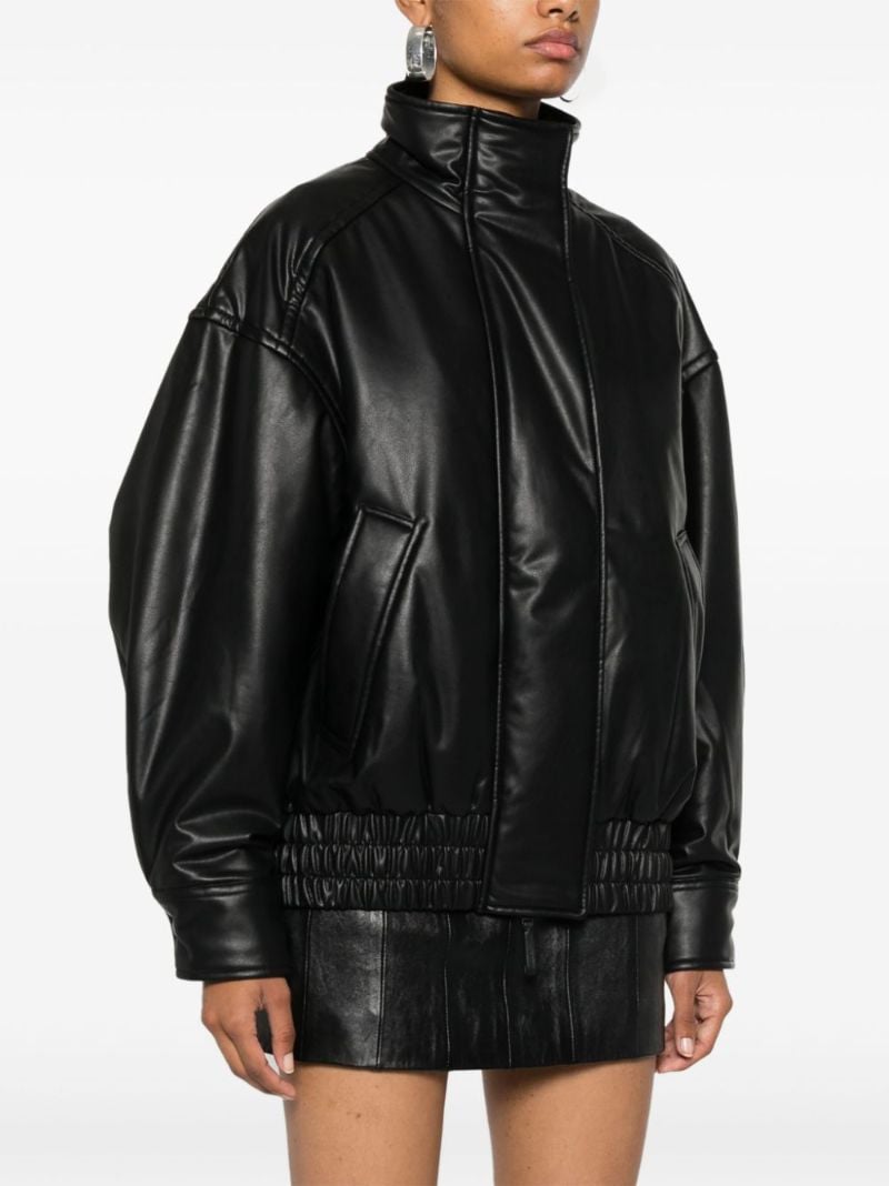 Faux-leather Bomber Jacket
