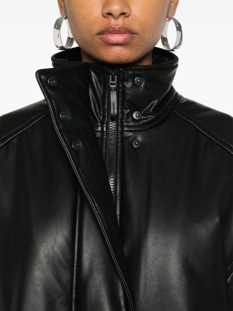 Faux-leather Bomber Jacket