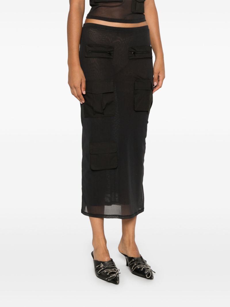 Mesh Cargo Skirt
