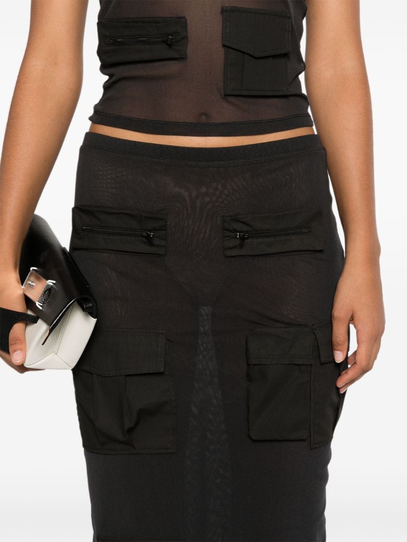 Mesh Cargo Skirt